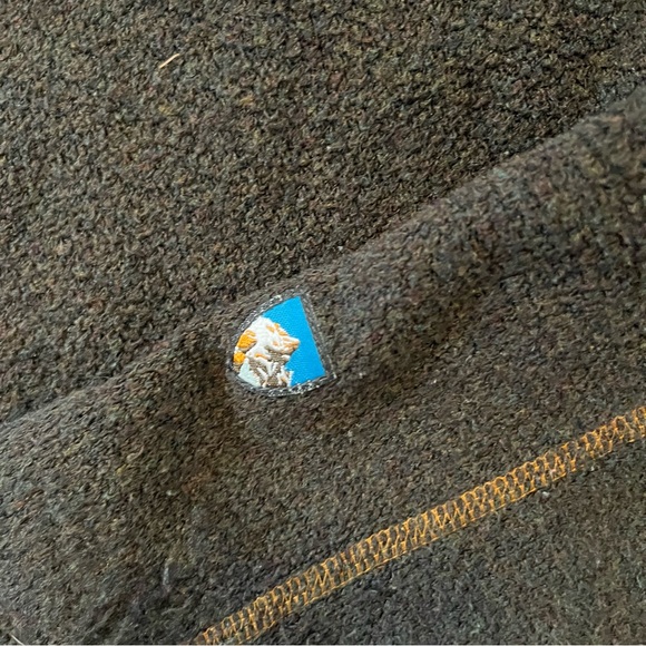 Kuhl Alfpaca Sweater Mens Size M Brown Fleece 1/4 Zip Sherpa Collar Pullover - Picture 3 of 8